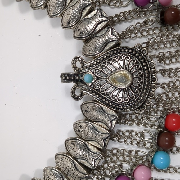 Gypsy Multi Layer Beaded Necklace - Picture 2 of 7